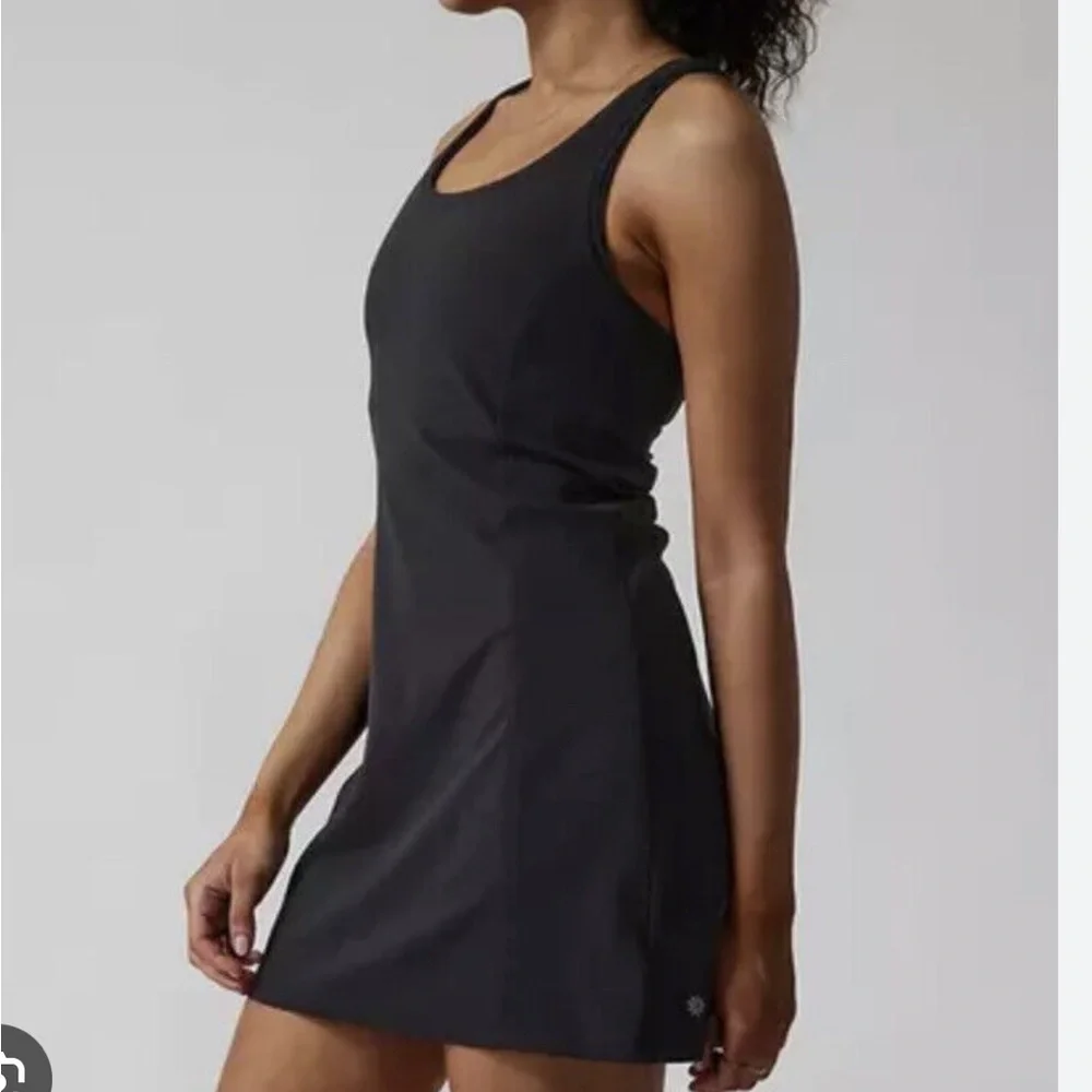Athleta On‎ My Way Dress in Powervita Sz M Black - Picture 7 of 8
